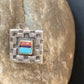 Navajo Blue Turquoise Coral Inlay Ring | Sz 5 | Authentic Native American Handmade | 13130