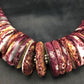 Purple Spiny Oyster Necklace | Navajo Sterling Silver | Authentic Native American Handmade | 23" | 2656