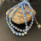 Native American Denim Lapis Bead Necklace | Sterling Silver | 21" | 2028
