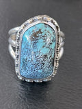 Navajo Blue Spiderweb Turquoise Ring | Sterling Silver | Sz 6 | Authentic Native American Handmade | 10304