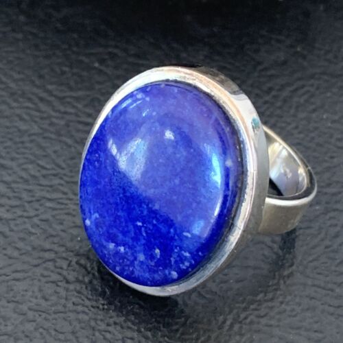 Navajo Blue Lapis Lazuli Ring | Sterling Silver | Sz 6 | Authentic Native American Handmade | 10403