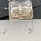 Native American Women's Dangle Earrings | Navajo Sterling Silver Stamped Handmade | 1658