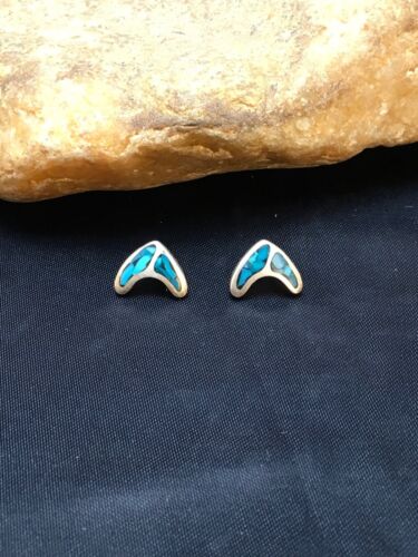 Native American Navajo Turquoise Earrings | Sterling Silver Inlay | Authentic Handmade | 8991 - Masha USA