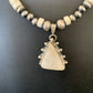 Navajo White Buffalo Turquoise Pendant Set | Sterling Silver | Authentic Native American Handmade | 12202