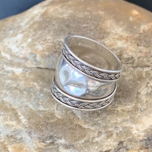 Navajo Men's Band Ring | Sterling Silver | Sz 7 | Authentic Native American Handmade | 10409