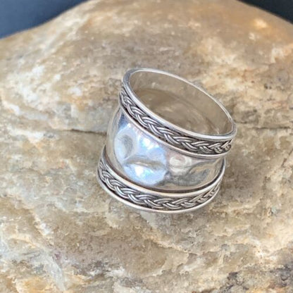 Navajo Men's Band Ring | Sterling Silver | Sz 7 | Authentic Native American Handmade | 10409