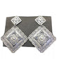 Handmade Sterling Silver Stamped Earrings | Navajo | Authentic Native American Jewelry | 2.75" | 01725