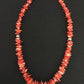 Navajo Red Spiky Spiny Oyster Necklace | Sterling Silver | Authentic Native American | 18" | 4772