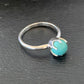 Navajo Blue Turquoise Ring | Sterling Silver | Sz 7 | Authentic Native American Handmade | 10769