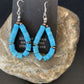 Navajo Turquoise Heishi Sterling Silver Pearls Beads Earrings | 1.5" | Authentic Native American Handmade | 13044