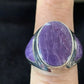 Navajo Purple Charoite Inlay Ring | Sterling Silver | Sz 8.5 | Authentic Native American Handmade | 1452