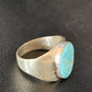 Navajo Blue Kingman Turquoise Ring | Sterling Silver | Sz 11 | Authentic Native American Handmade | 14142
