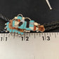 Men's Bolo Tie | Zuni Kachina | Blue Kingman Turquoise & Coral | Sterling Silver | 13672