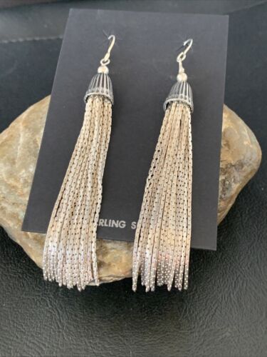 Old Pawn Southwestern Chandelier Dangle Earrings | Sterling Silver | 1" | 12990