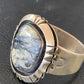 Navajo White Buffalo Turquoise Ring | Sterling Silver | Sz 12.5 | Authentic Native American Handmade | 11940