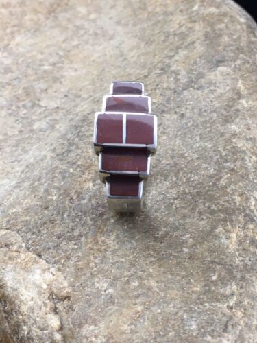 Men's Navajo Multi-Color Opal & Turquoise Inlay Sterling Silver Ring Sz 11 | Handmade | 01590