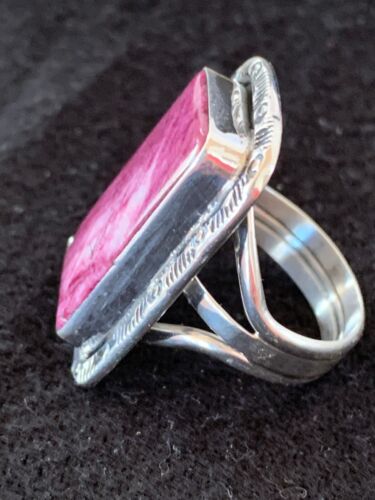Navajo Purple Spiny Oyster Ring | Sterling Silver | Sz 10 | Authentic Native American Handmade | 4116