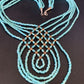 Santo Domingo Turquoise Heishi 5-Strand Necklace | Sterling Silver & Gold-Filled | 12073