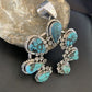 Navajo Spiderweb Turquoise Naja Pendant | Sterling Silver | Authentic Native American Handmade | 2225