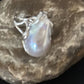 Women's White Baroque Pearl Adjustable Ring | Sterling Silver | Sz 7.5 | 14262