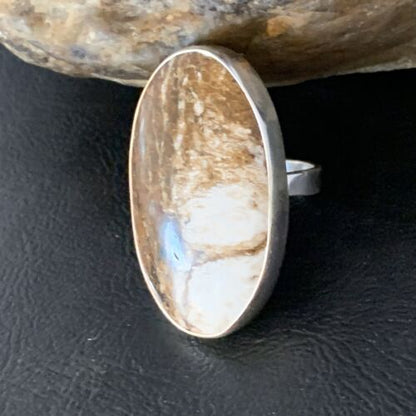 Native American Women's Wild Horse Turquoise Ring | Sz 8 | Sterling Silver | 14024 - Masha USA