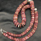 Purple Spiny Oyster Necklace | Navajo Sterling Silver | Authentic Native American Handmade | 23" | 2624