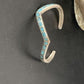 Navajo Old Pawn Blue Turquoise Chip Inlay Bracelet | Sterling Silver | Authentic Native American Handmade | 1168