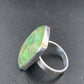 Adjustable Navajo Green Mojave Turquoise Ring | Sterling Silver | Sz 8 | Authentic Native American Handmade | 11785