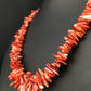 Navajo Red Spiky Spiny Oyster Necklace | Sterling Silver | Authentic Native American | 18" | 4772