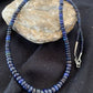 Native American Women's Black Fire Opal Bead Necklace | Sterling Silver | 20" | 979
