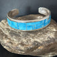Native American Women's Blue Sleeping Beauty Turquoise Inlay Cuff Bracelet | Sterling Silver | 14321
