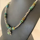 Men's Spiderweb Turquoise Pendant | Navajo Pearls Sterling Silver Necklace | Authentic Native American Handmade | 1017