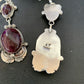 Navajo Purple Spiny Oyster Dangle Earrings | Sterling Silver | Authentic Native American Handmade | 12179