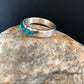 Southwestern Navajo Blue Opal Inlay Ring | Sterling Silver | Sz 7.5 | Authentic Native American Handmade | 10609