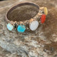 Zuni Opal, Coral, Turquoise Multi-Stone Ring | Authentic Native American Sterling Silver | Sz 6.5 | 8838