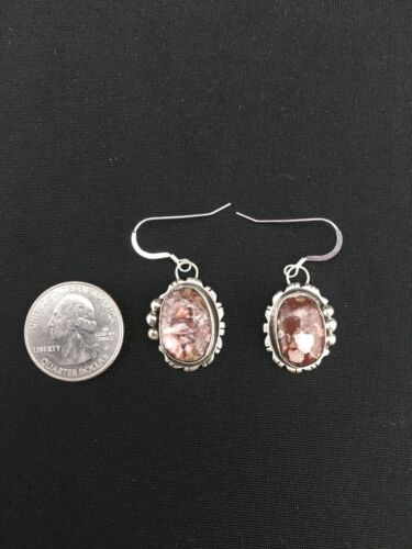 Southwestern Navajo Wild Horse Turquoise Earrings | Sterling Silver | 1" | 1268