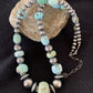 Sterling Silver Navajo Pearls Necklace | Dry Creek Turquoise Beads | Native American Handmade |21" | 1387