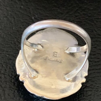 Southwestern Navajo Blue Kingman Turquoise Ring | Sterling Silver | Sz 7 | 12956