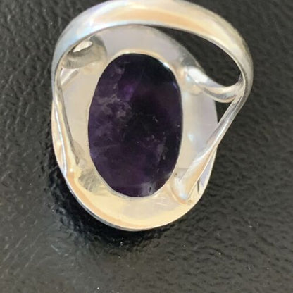 Southwestern Purple Amethyst Ring | Sterling Silver | Sz 9 | 12944