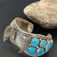 Navajo Sterling Silver Watch Cuff Bracelet | Blue Kingman Turquoise | Authentic Native American Men's Jewelry | 11932