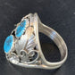 Navajo Kingman Turquoise Multi-Stone Ring | Authentic Native American Sterling Silver | Sz 11 | 14178