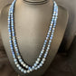 Native American Denim Lapis Bead Necklace | Sterling Silver | 21" | 2028