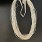Navajo Liquid Silver Heishi Necklace | 40 Strands | Sterling Silver Tubes | 19" | 02214
