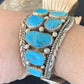 Navajo Sterling Silver Watch Cuff Bracelet | Blue Kingman Turquoise | Authentic Native American Men's Jewelry | 11932