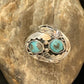 Navajo Kingman Turquoise Multi-Stone Ring | Authentic Native American Sterling Silver | Sz 11 | 14176