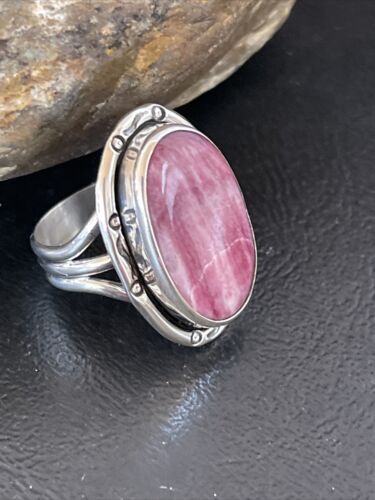Navajo Turquoise Purple Spiny Oyster Ring | Sterling Silver | Sz 9 | Authentic Native American Handmade | 10297