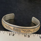Men's Navajo Handmade Stamped Sterling Silver Cuff Bracelet with 12K Gold | Authentic Native American | 13676