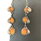 Stunning Handmade Navajo Orange Spiny Oyster Dangle Earrings | Sterling Silver | Authentic Native American | 1226