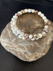 Navajo Wild Horse Turquoise Bead Bracelet | Stainless Steel | Authentic Native American Handmade | 12935