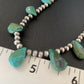 Navajo Green Turquoise Necklace | Sterling Silver | 19" | Authentic Native American Handmade | 12917